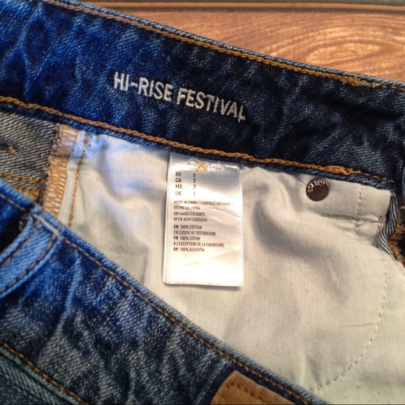 AEO Hi-Rise Festival Denim Shorts✨Size 2 - Picture 4 of 7